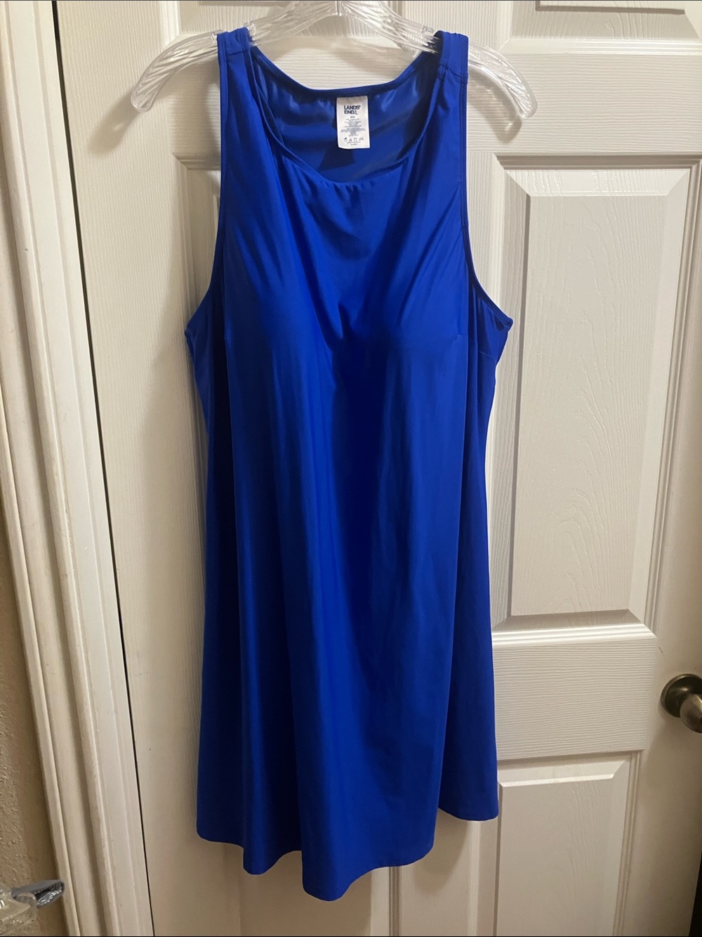 Lands' End Vibrant Blue Scoop size 20 Swim Dress no bottoms